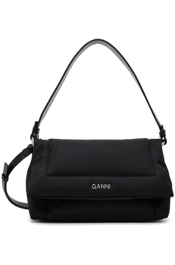 GANNI Medium Pillow Bag - Black | Garmentory