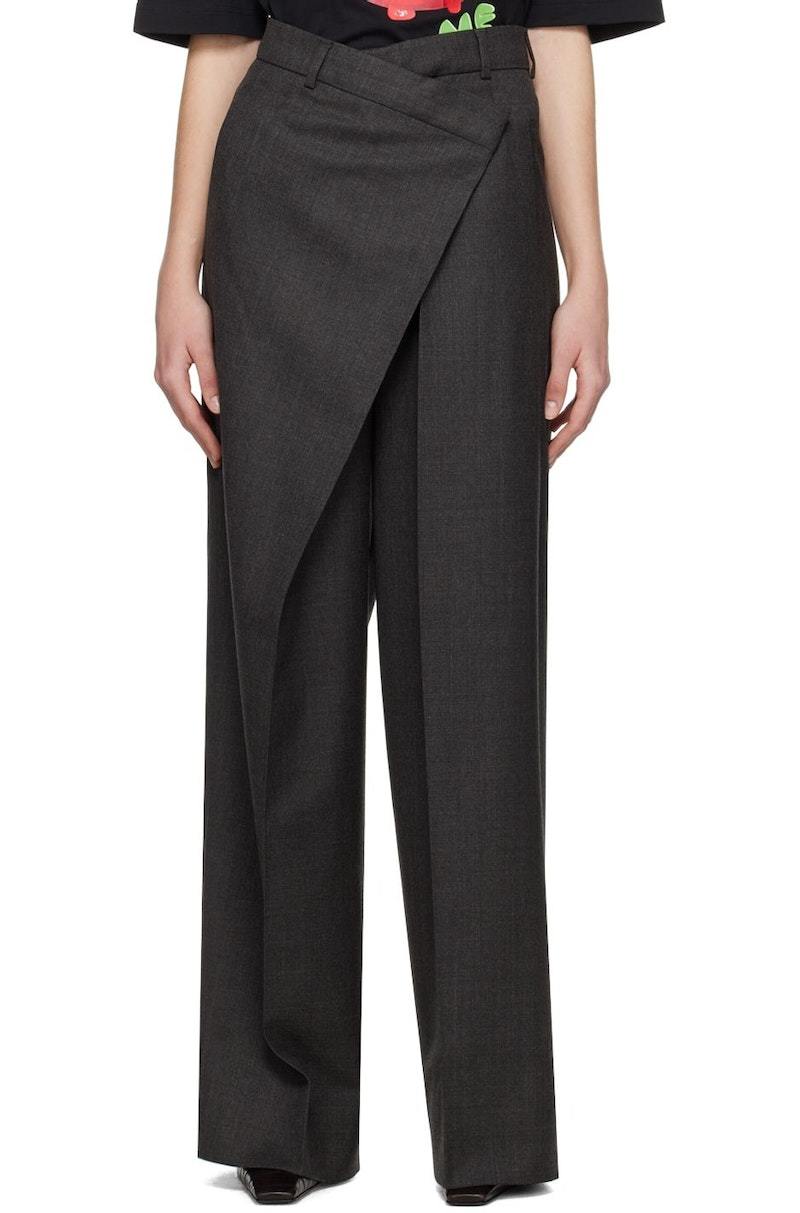 Acne Studios Tailored Wrap Trousers - Gray | Garmentory