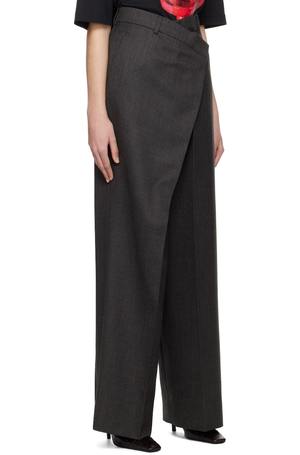 Acne Studios Tailored Wrap Trousers - Gray | Garmentory