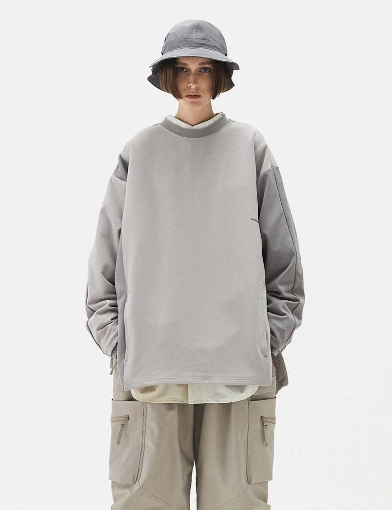 GOOPiMADE LWN-03 Zystem Wide Crewneck Sweatshirt - Tech Grey 