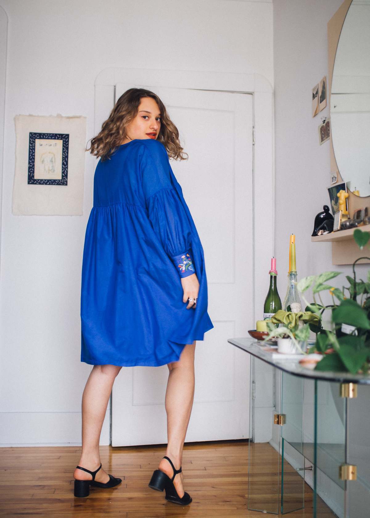 Noémiah Celia Embroidered Dress - Blue - Image 4 of 10