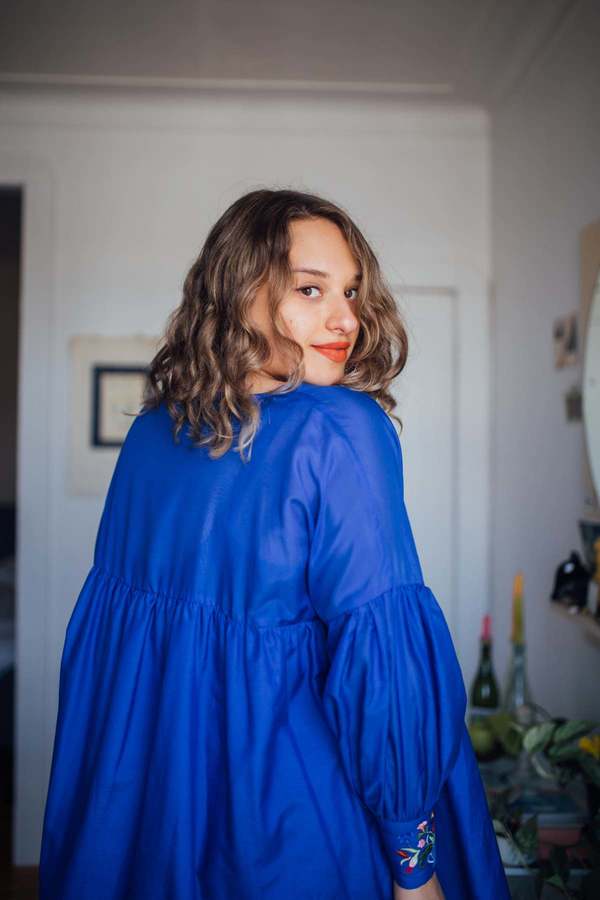 Nomiah Celia Embroidered Dress - Blue