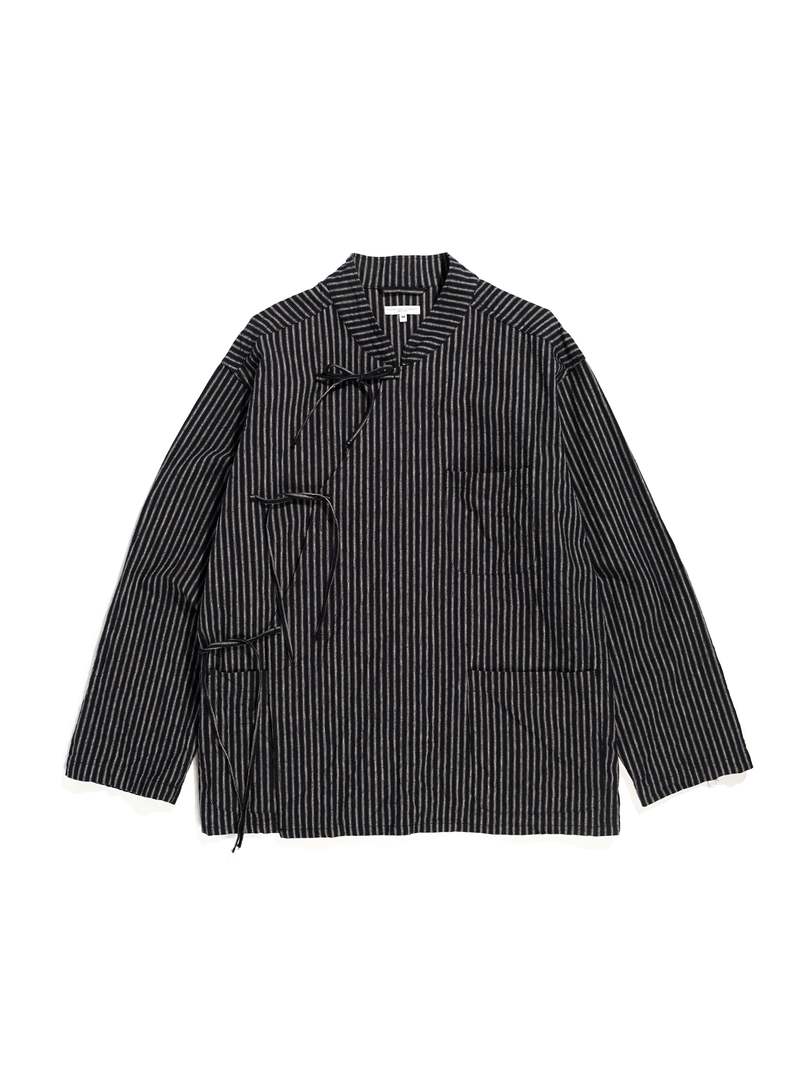 Engineered Garments Tibet Shirt - Navy/Grey LC Stripe | Garmentory