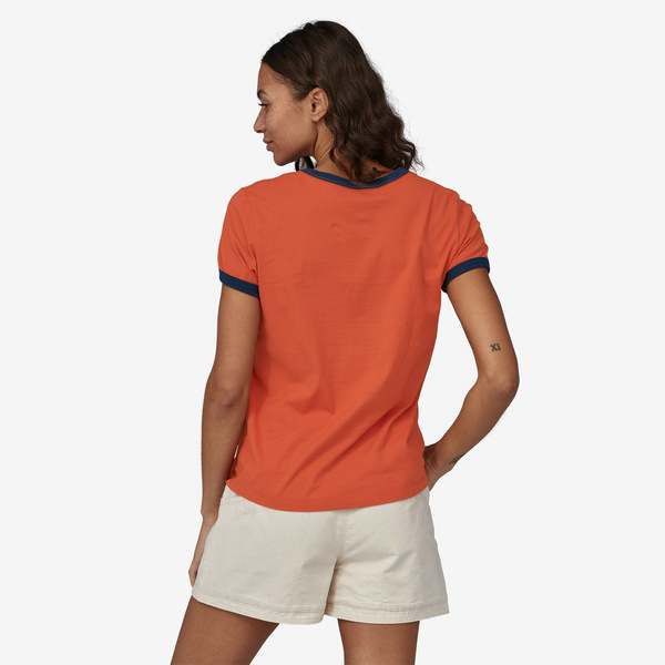 Patagonia Spirited Seasons Organic Ringer Tee - Quartz Coral