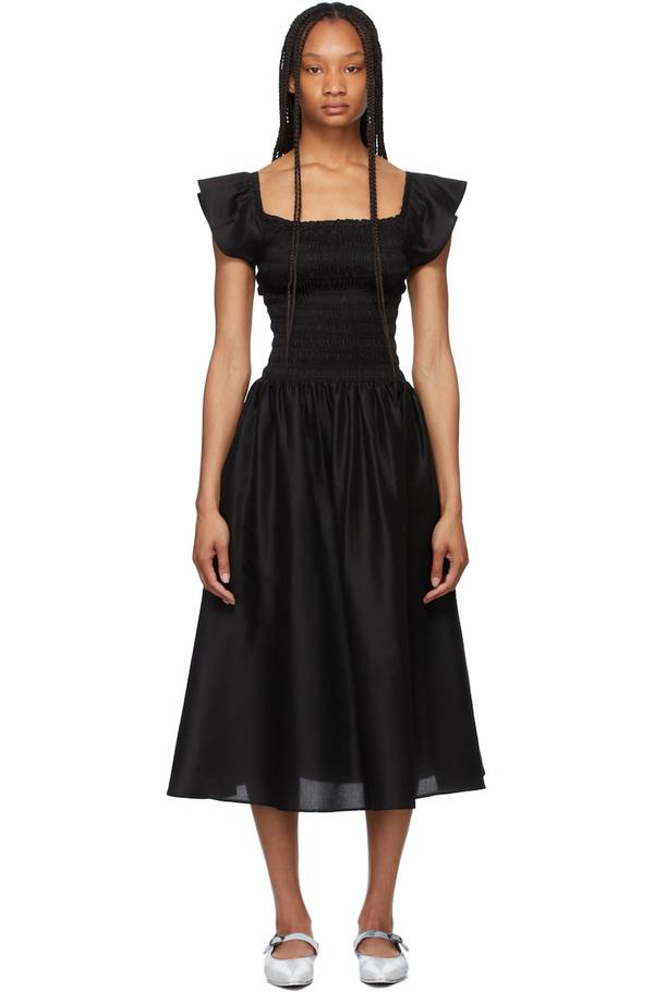toteme black dress Toteme Gathered Halterneck Dress Black main image 0