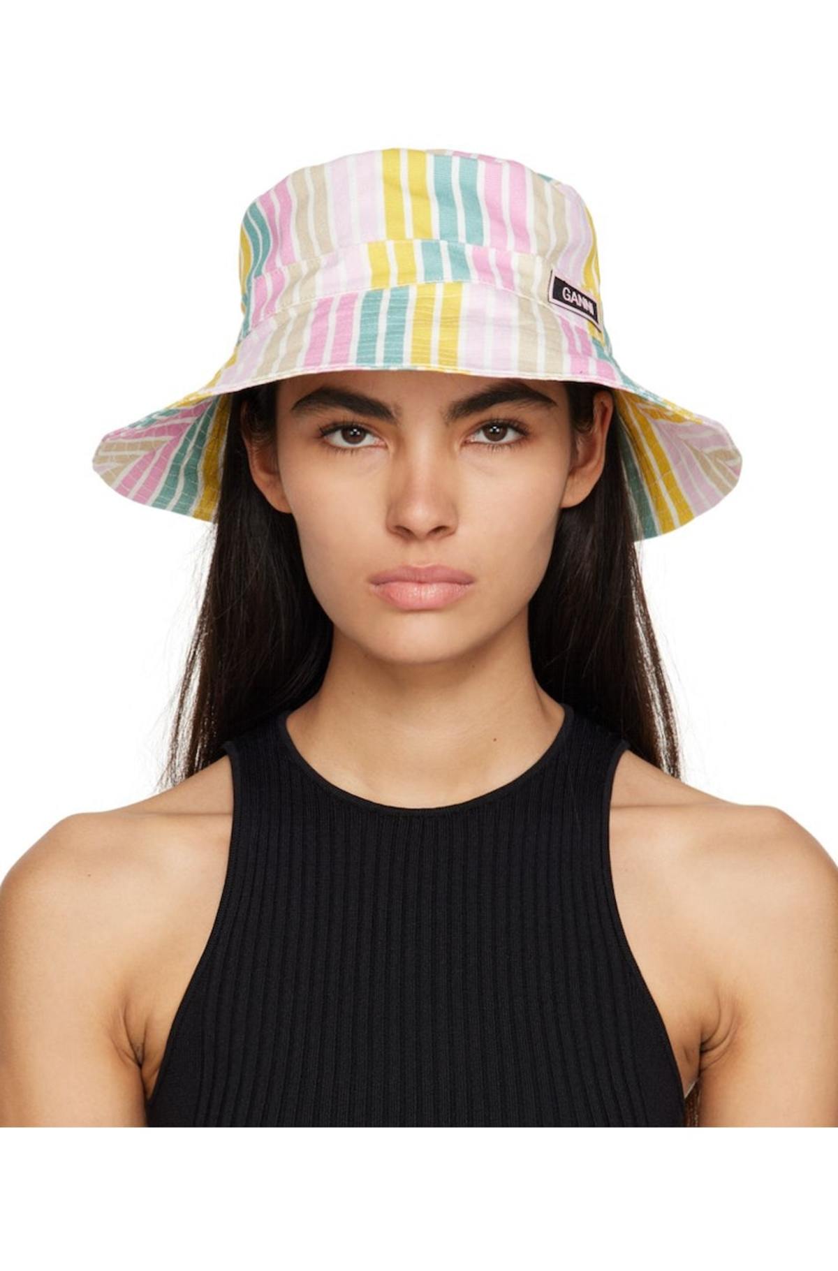 Ganni-Striped-Tech-Bucket-Hat-