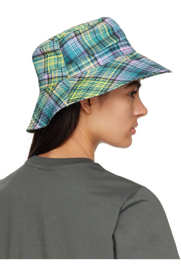 Ganni Printed Tech Bucket Hat Green Garmentory