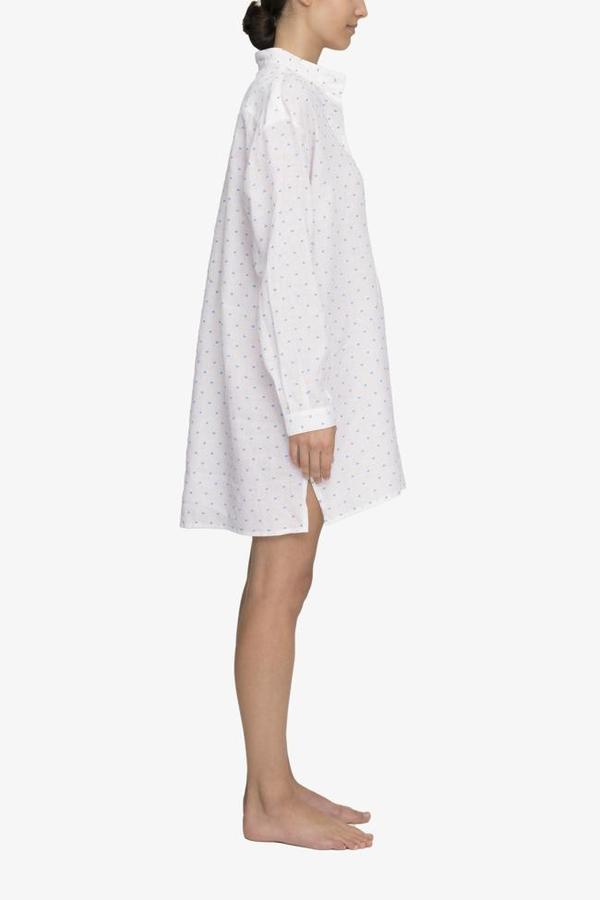The Sleep Shirt Short Sleep Shirt Blue Tufts Linen The Sleep Shirt Short Sleep Shirt Blue Tufts Linen
