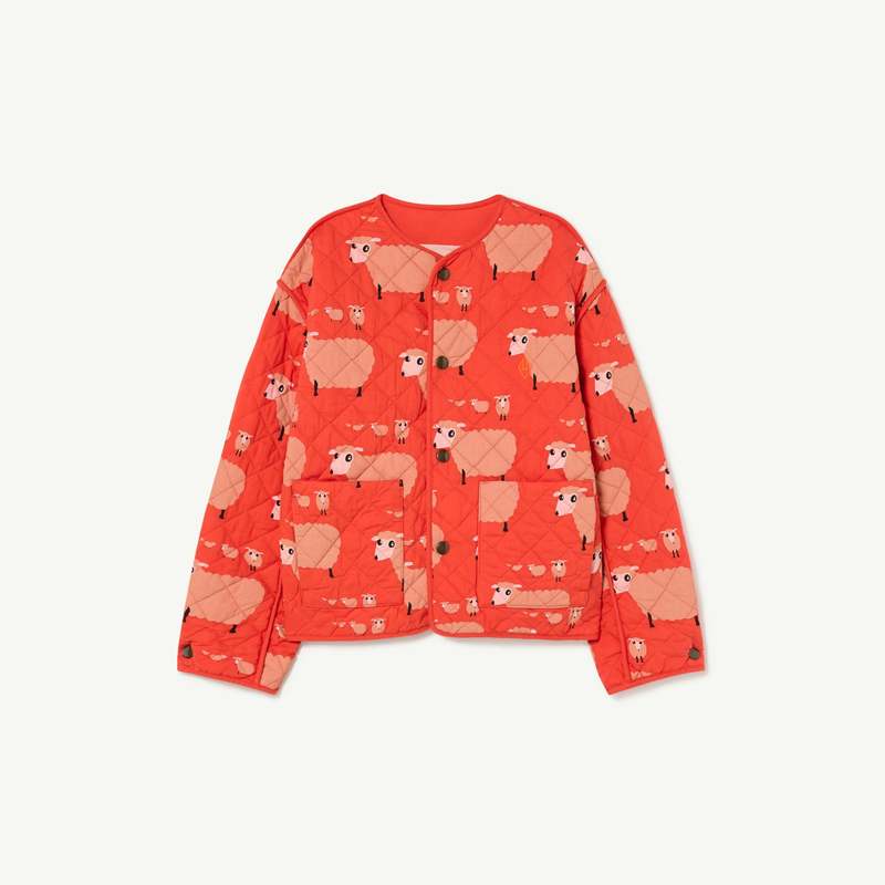 Kids The Animals Observatory Starling Kid's Jacket - Red Sheep