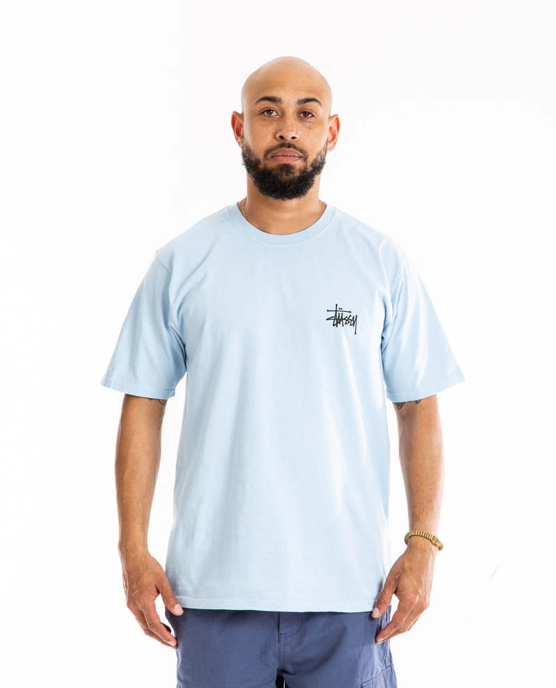 Stussy Basic Pigment Dyed Tee - Sky Blue | Garmentory