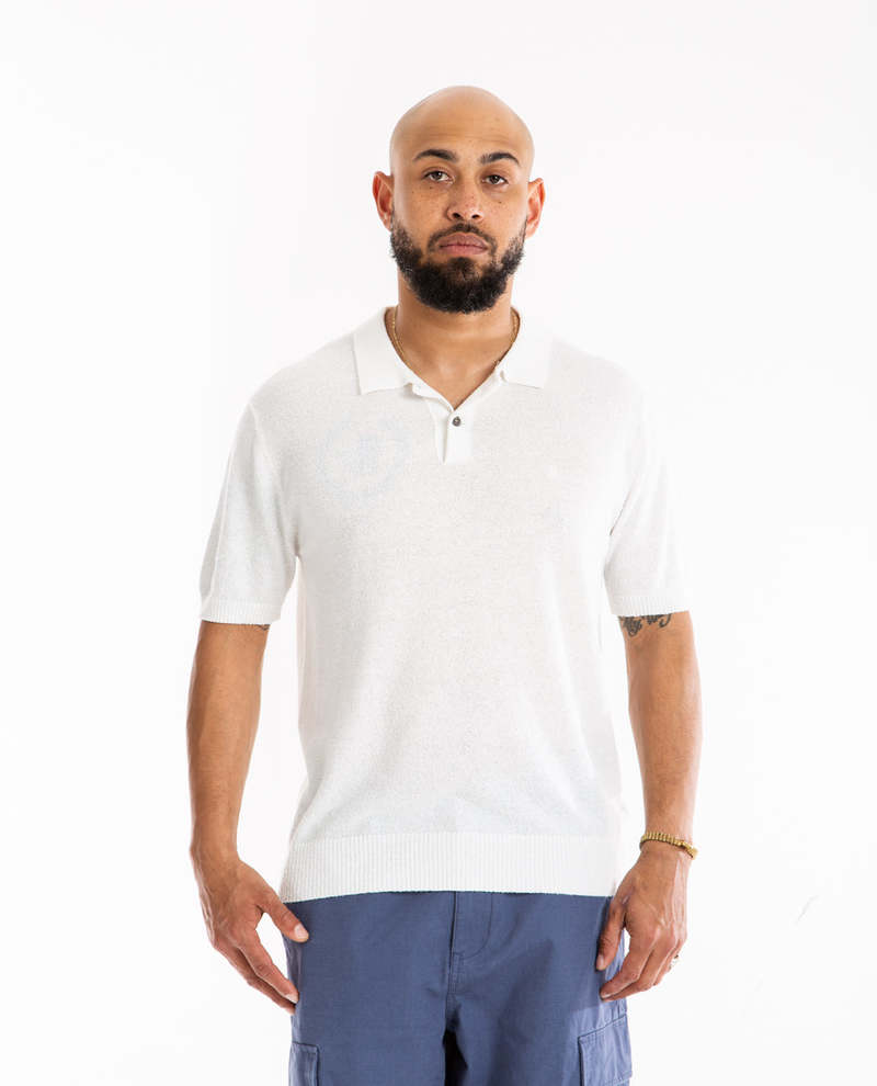トップス stussy 23ss TEXTURED SS POLO SWEATER Textured S/S Polo Sweater – Premier