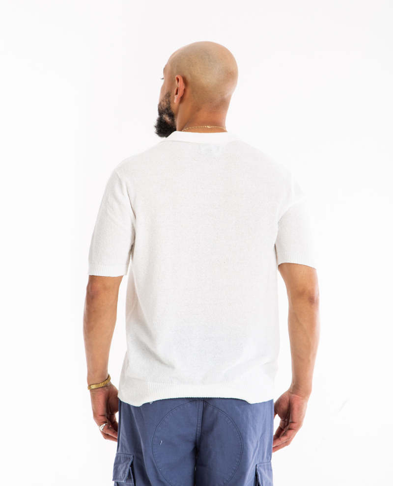 Stussy Textured Polo Sweater - Bone | Garmentory