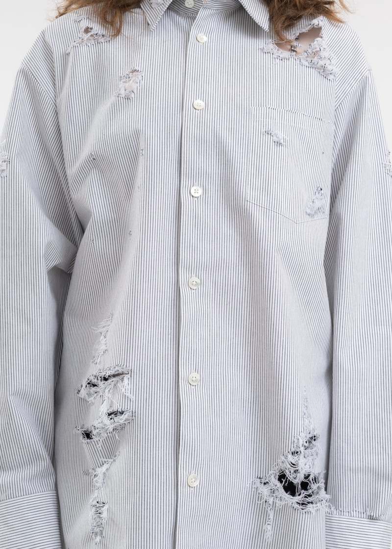 トップス doublet Destroyed stripe shirt doublet Destroyed stripe shirt