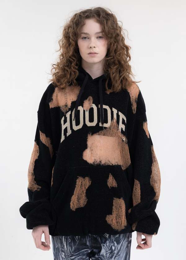 Doublet RIPPED OFF KNIT HOODIE - BLACK | Garmentory Doublet RIPPED OFF KNIT HOODIE - BLACK | Garmentory