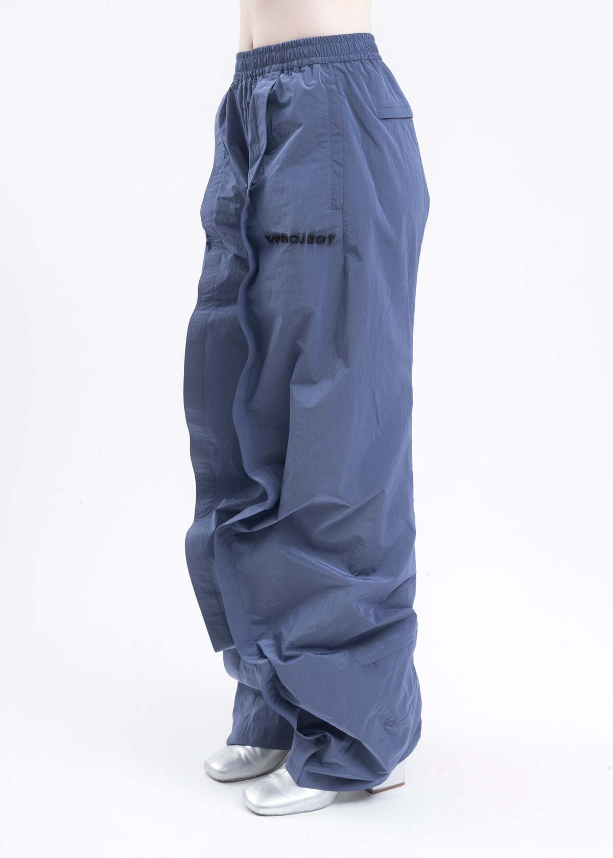 【WV PROJECT】24SS★ Cotton Dyeing Parachute Banding Pants Graphpaper Garment Dyed Typewriter Parachute Pants