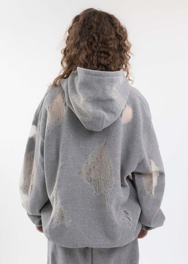 Doublet RIPPED OFF KNIT HOODIE - GREY | Garmentory