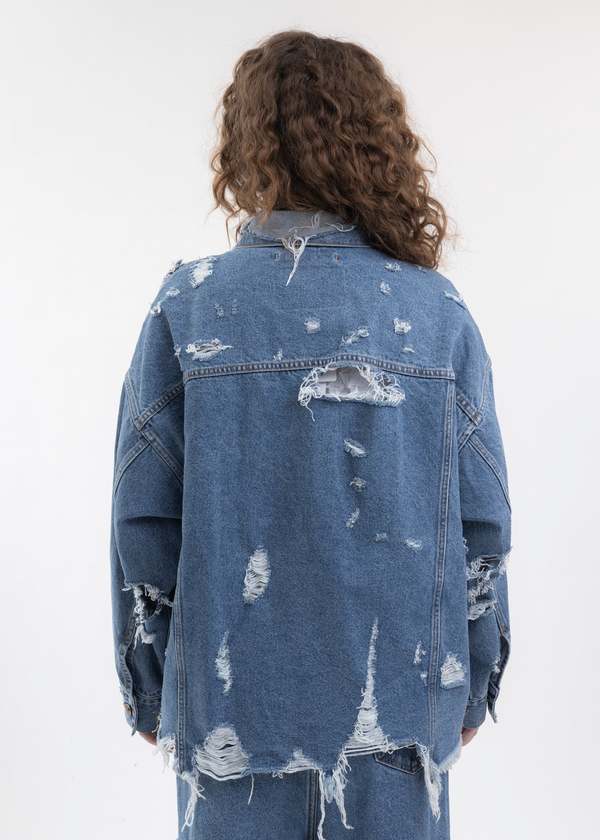 Doublet DESTROYED DENIM JACKET - INGIDO | Garmentory