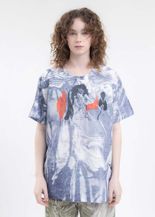 Doublet MIRAGE PRINTED T-SHIRT - NAVY Doublet MIRAGE PRINTED T-SHIRT - NAVY