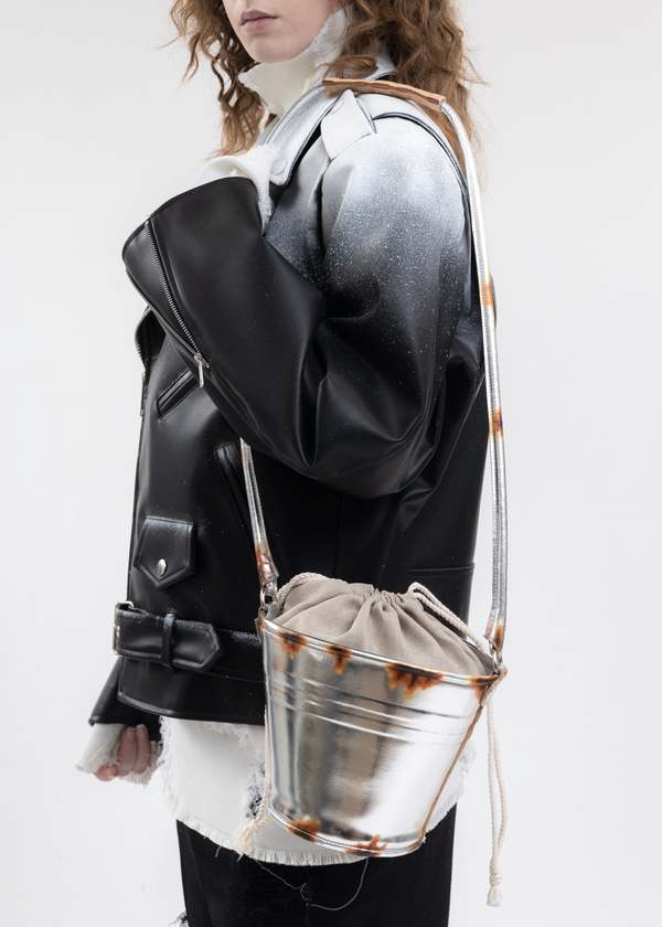 Doublet SILVER RUST PAINTED BUCKET BAG - Multi | Garmentory