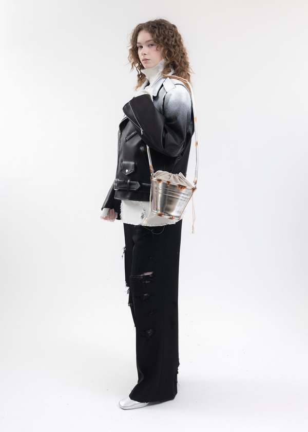 Doublet SILVER RUST PAINTED BUCKET BAG - Multi | Garmentory