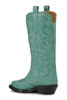 Ganni Mid-Calf Embroidered Western Boot - Kelly Green - Thumbnail 3
