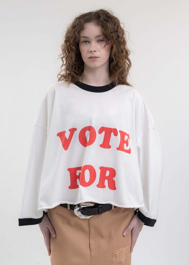 Doublet OVERSIZED RINGER T-SHIRT - white | Garmentory