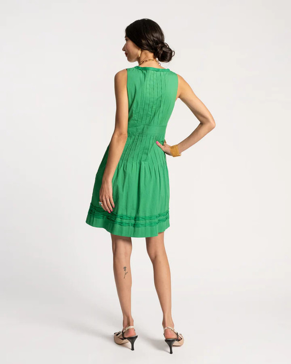 strapless open back dress Taupe Multi Colorblock Faux Leather Pleated Hem Dress