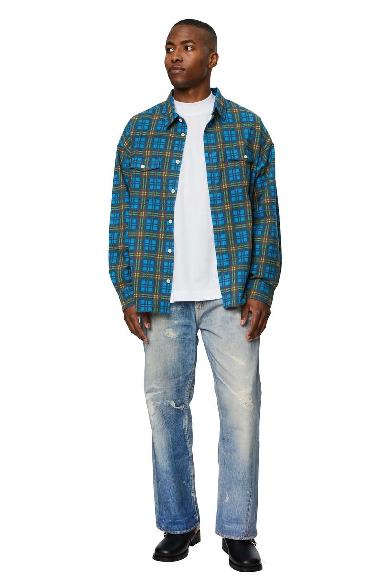 トップス visvim 22aw PIONEER KHADI CHECK SHIRTS Visvim Pioneer Khadi Check Shirt - Blue | Garmentory