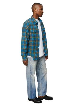 トップス visvim 22aw PIONEER KHADI CHECK SHIRTS Visvim Pioneer Khadi Check Shirt - Blue | Garmentory