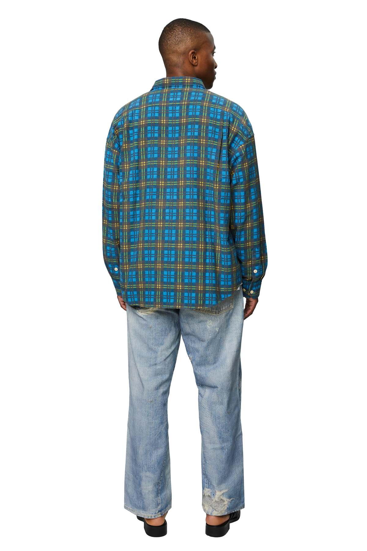 Visvim Pioneer Khadi Check Shirt - Blue | Garmentory