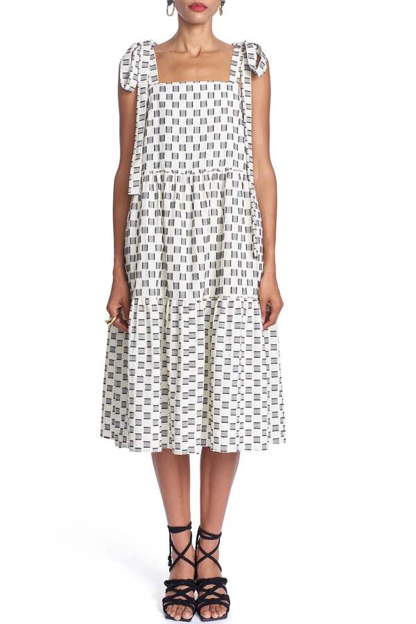 Corey Lynn Calter Nova Dress - Checkered Jacquard | Garmentory