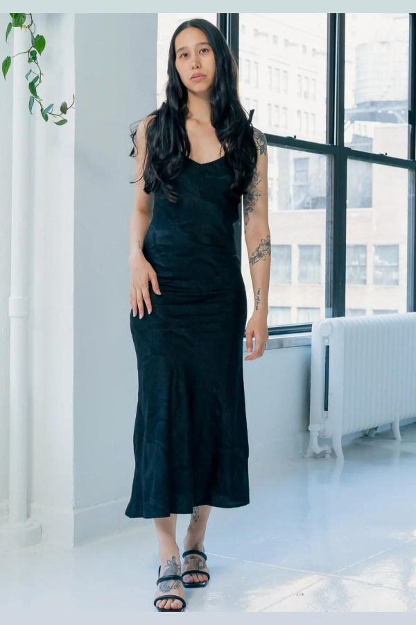 RUJUTA SHETH Monica slip dress - Black