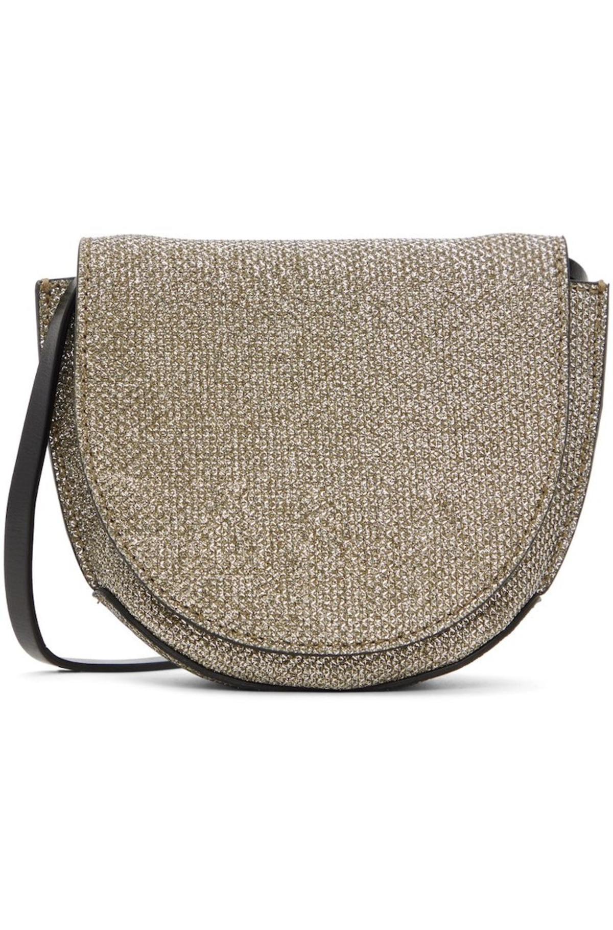 ショルダーバッグ・ポシェット *Ganni* Banner Saddle Raffia Cross Bag Beige A4737895 A47378 GANNI Banner Saddle Raffia Shoulder Bag in Tan | LN-CC
