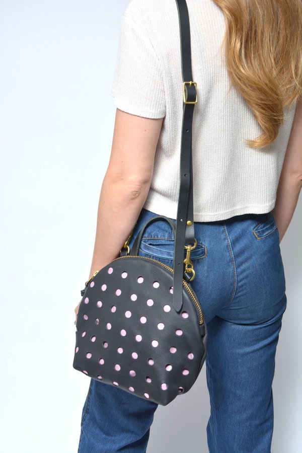 Eleven Thirty Shop Anni Mini Shoulder Bag - Purple Perforated Eleven Thirty Shop Anni Mini Shoulder Bag - Purple Perforated