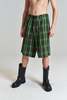3MAN Multi Linen Highland Shorts - Green  - Thumbnail 1