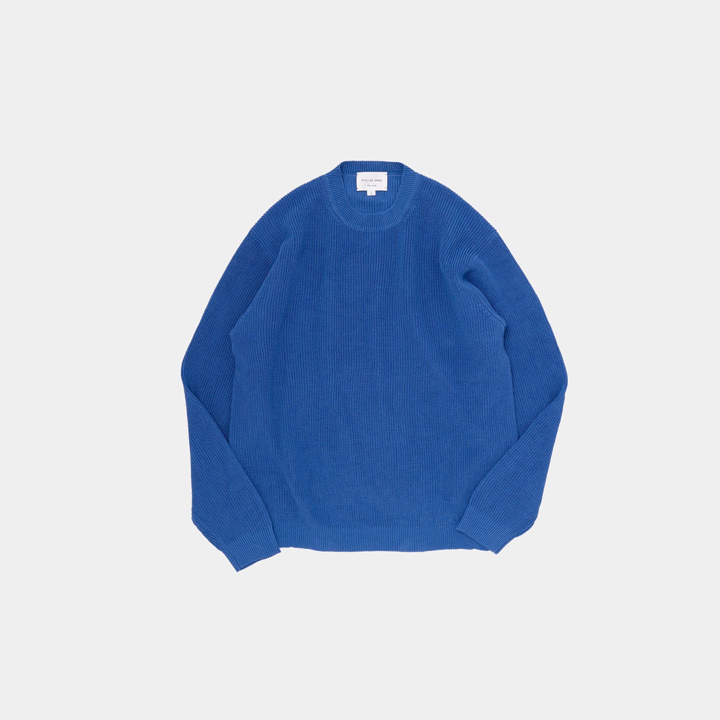 トップス STILL BY HAND SILKETE COTTON SWEAT NAVY Still By Hand 10G Cotton Sweater - Blue | Garmentory