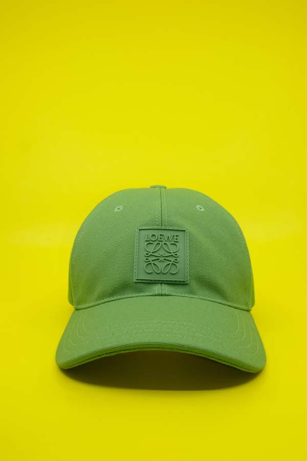 LOEWE Canvas Patch Cap - Bright Apple | Garmentory