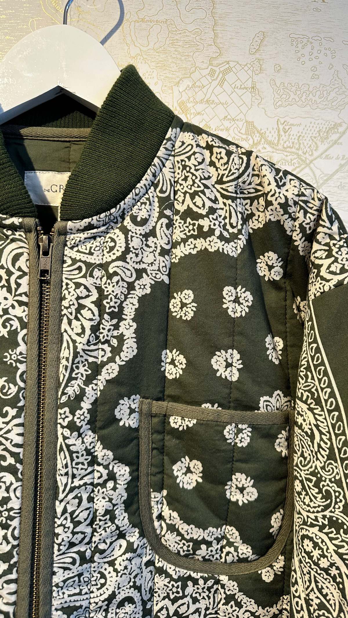 The Great. Quilted Bandana Bomber Garmentory