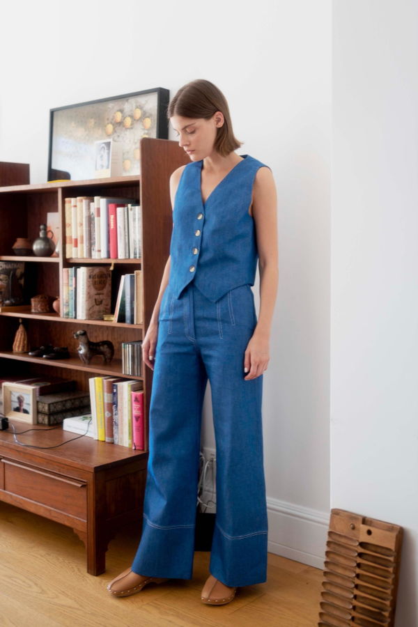 OhSevenDays Wyatt Jeans - Striped/Raw Blue