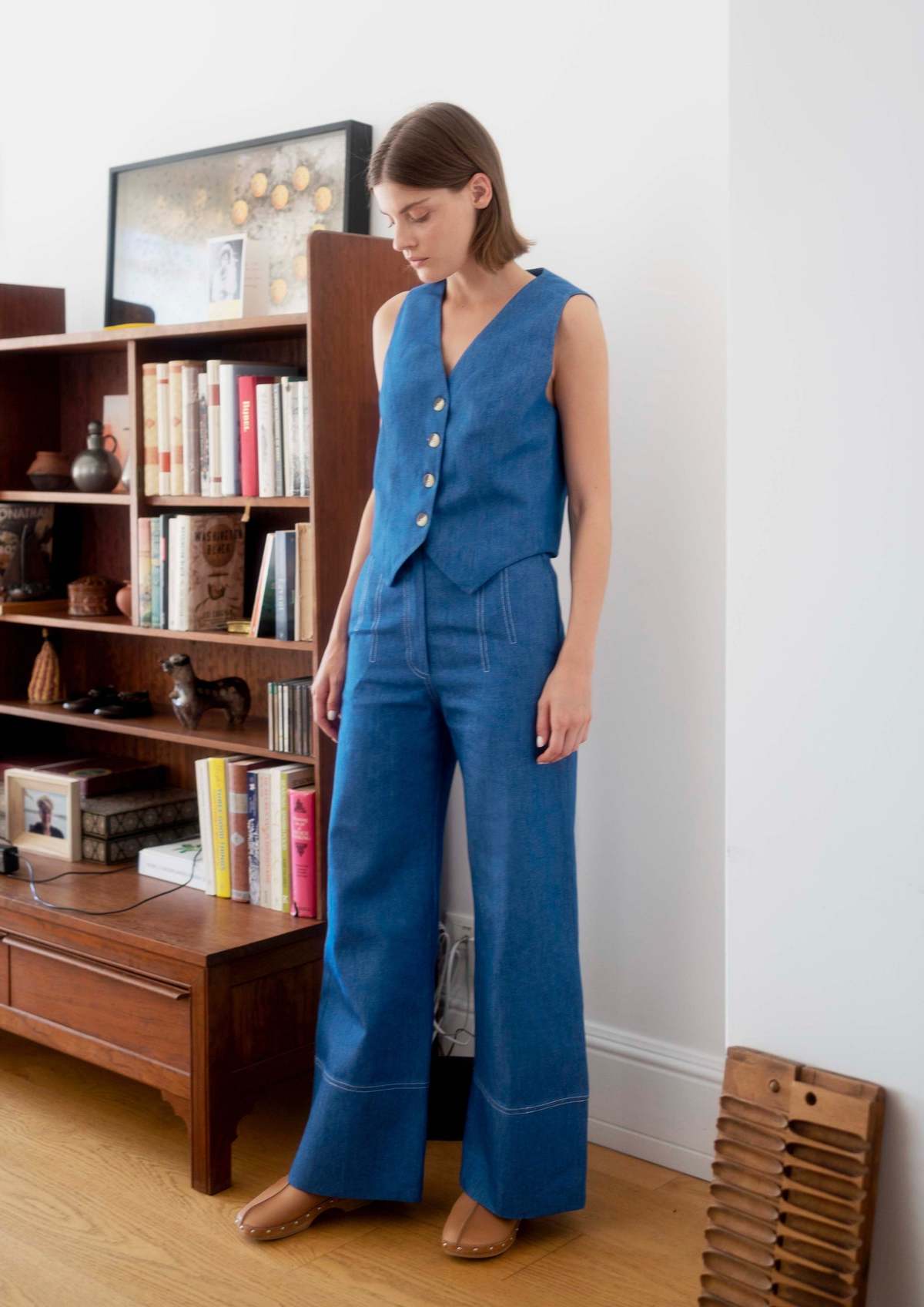 OhSevenDays Wyatt Jeans - Striped/Raw Blue - Image 1 of 9