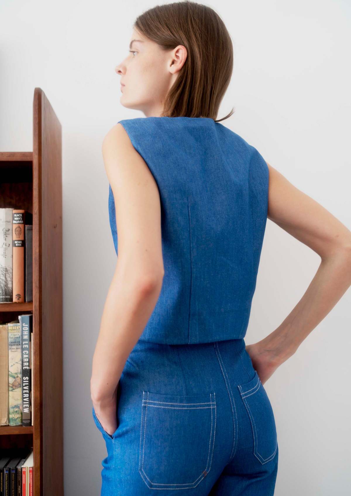 OhSevenDays Wyatt Jeans - Striped/Raw Blue - Image 4 of 9