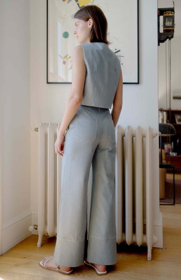 OhSevenDays Wyatt Jeans - Striped/Raw Blue