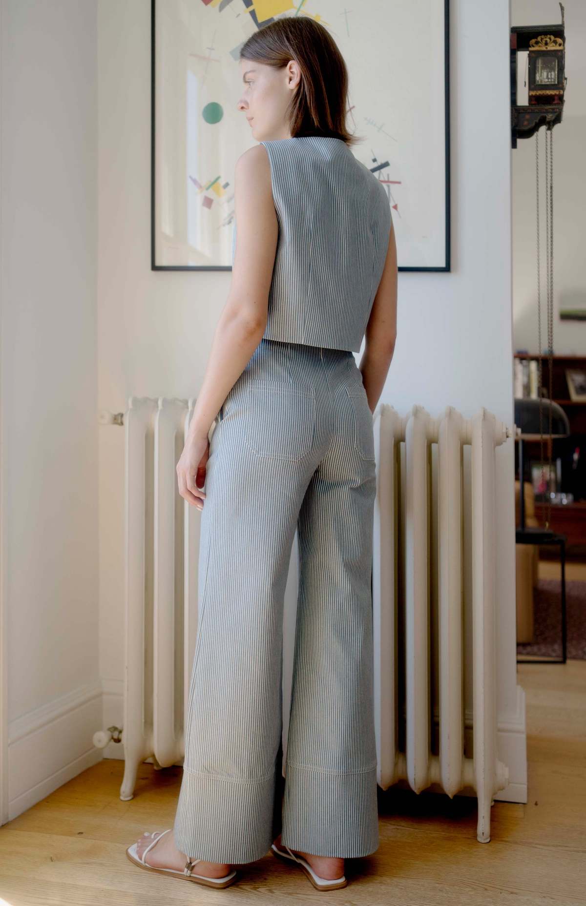 OhSevenDays Wyatt Jeans - Striped/Raw Blue - Image 6 of 9