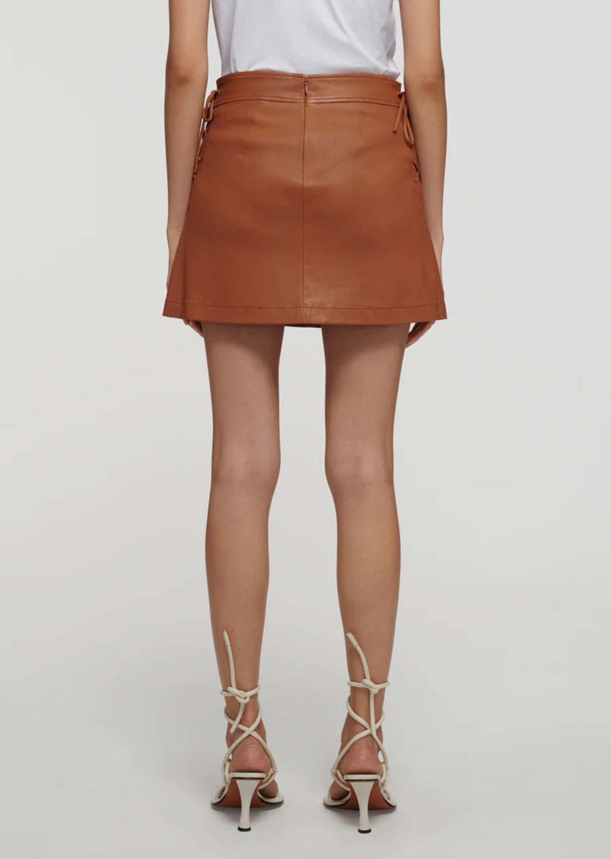 Derek Lam Gina Lace Up Skirt - Luggage - Image 3 of 7