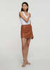 Derek Lam Gina Lace Up Skirt - Luggage - Thumbnail 4