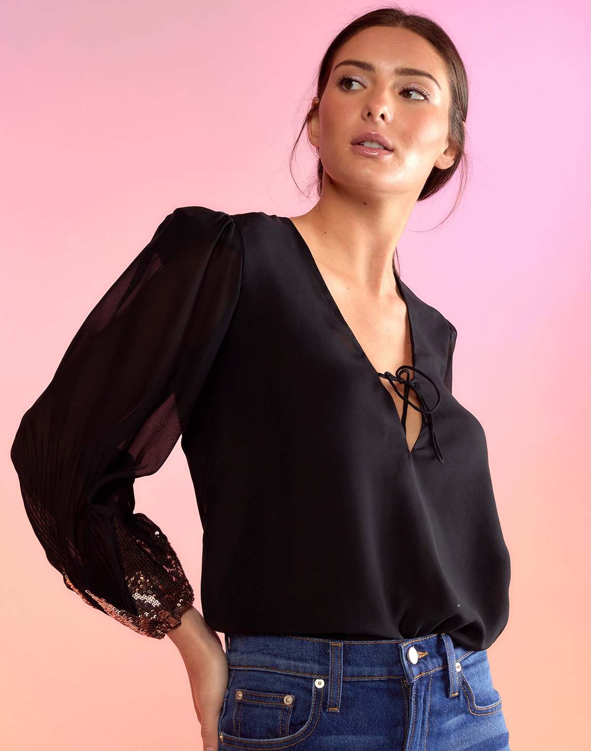 The Selene Blouse in Ivory