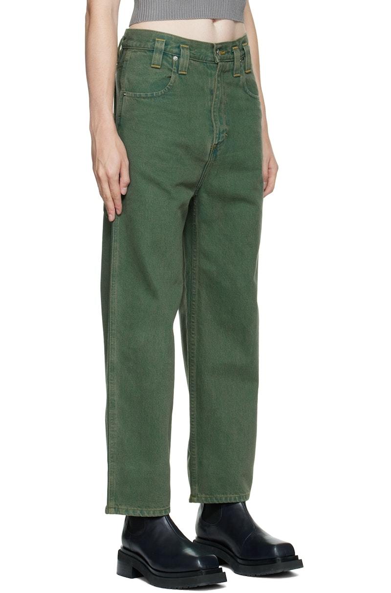 【関税込み】Eckhaus Latta グリーン バギージーンズ BAGGY JEAN