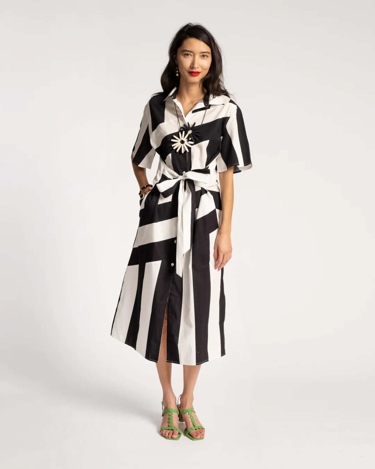 amanda cotton midi shirt dress Frances Valentine Amanda Cotton Poplin Shirtdress