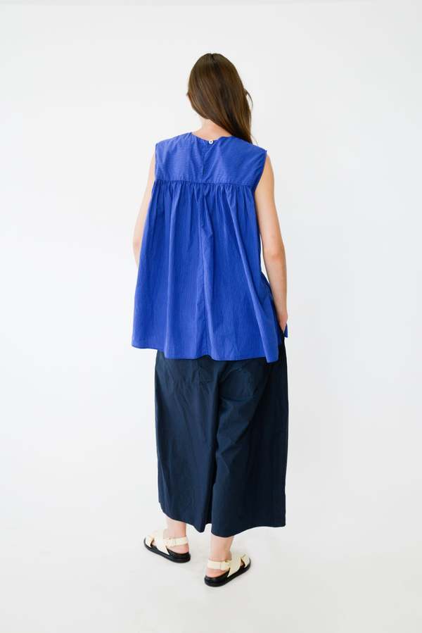 Fabiana Pigna NAMI BLOUSE - INDIGO OVERDYE