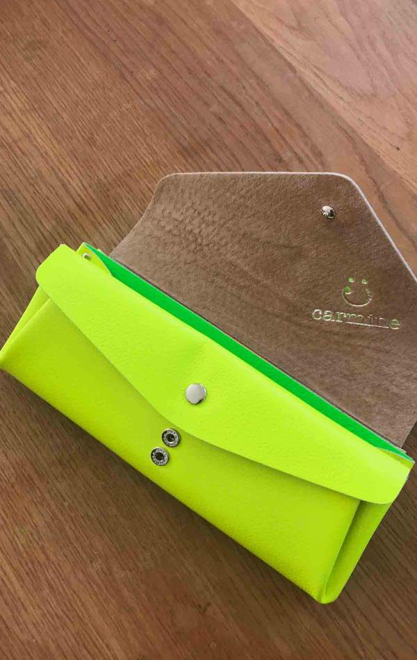 Carmine Large Clutch Wallet - Fluorescent Yellow Carmine Large Clutch Wallet - Fluorescent Yellow